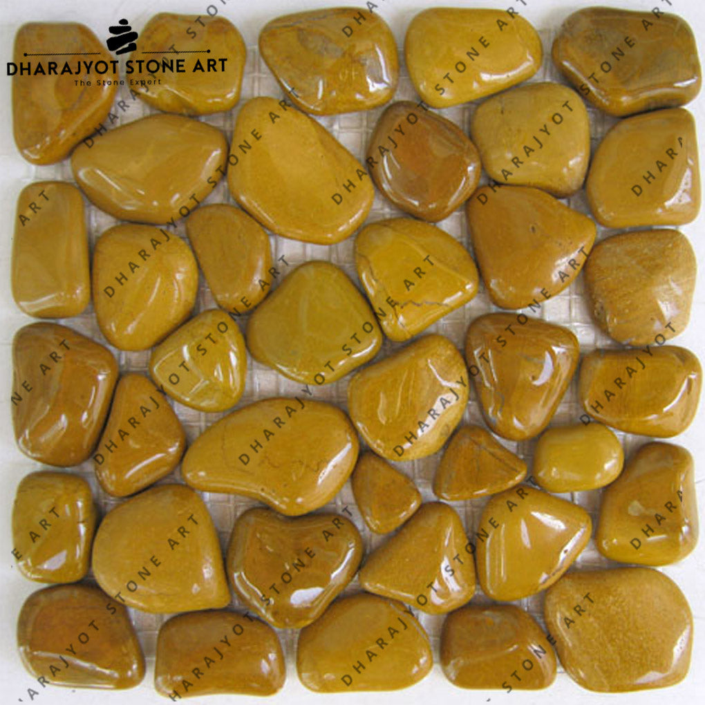 Yellow Mexican Beach Pebbles Mosaic