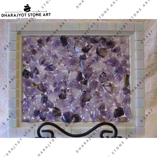 Purple Hotel Decoration Pebble Mosaic