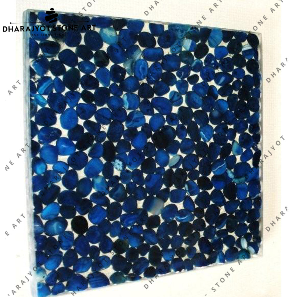 Blue Pebble Stone Mosaic