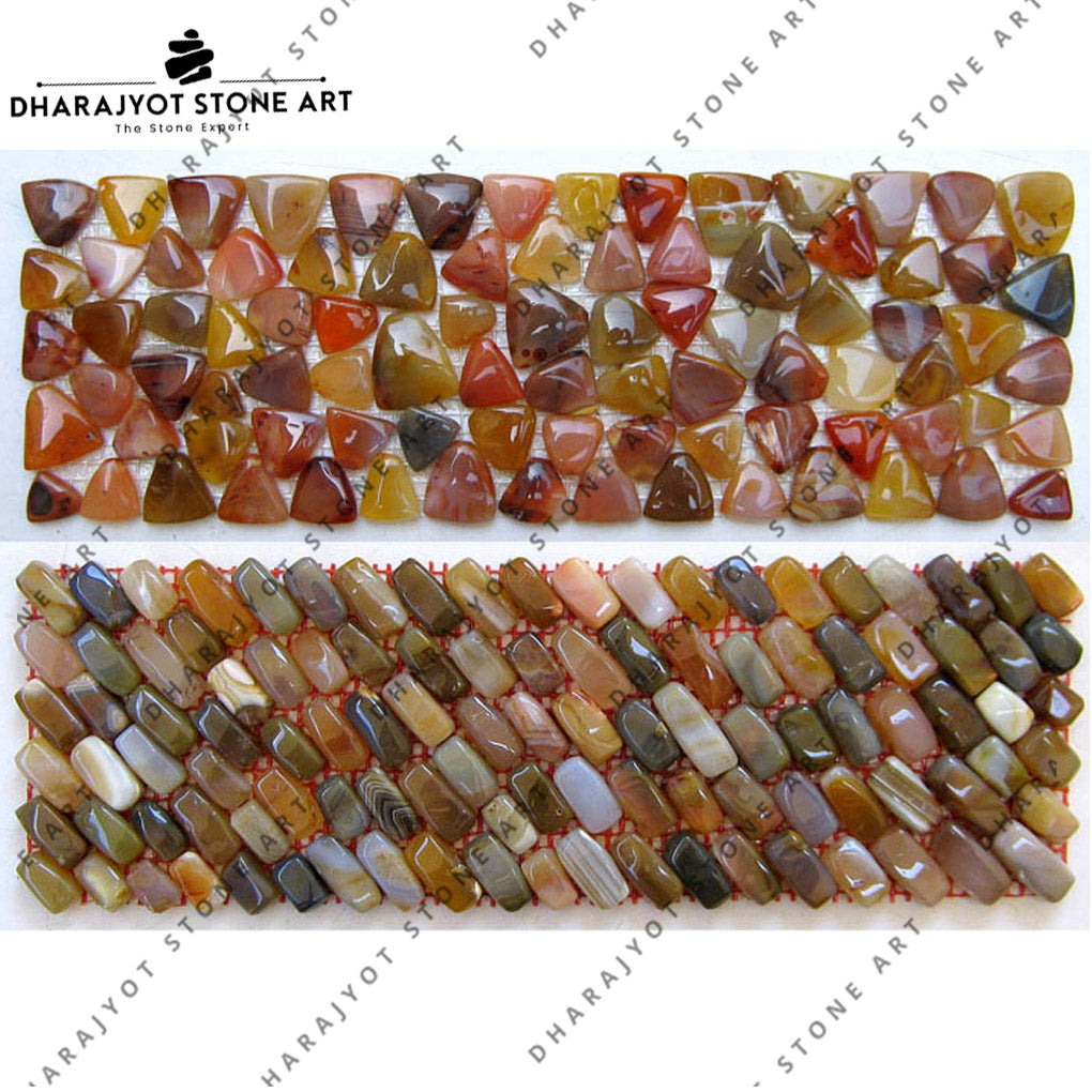 Polished Multi Coloured Stone Mosaics