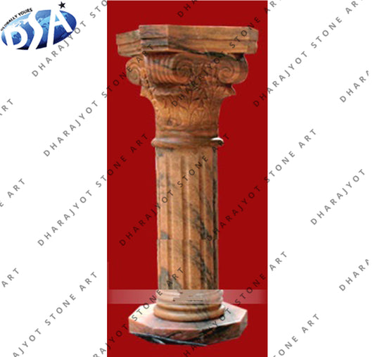 Outdoor Indoor Marble Roman Natural Stone Column Pillar
