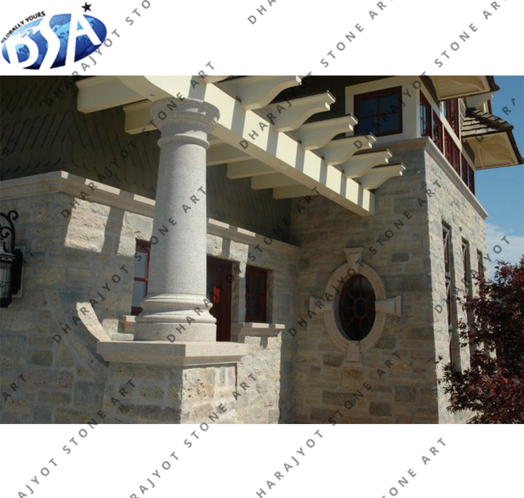 Luxury Home Decoration Natural Stone Marble Roman Pillars