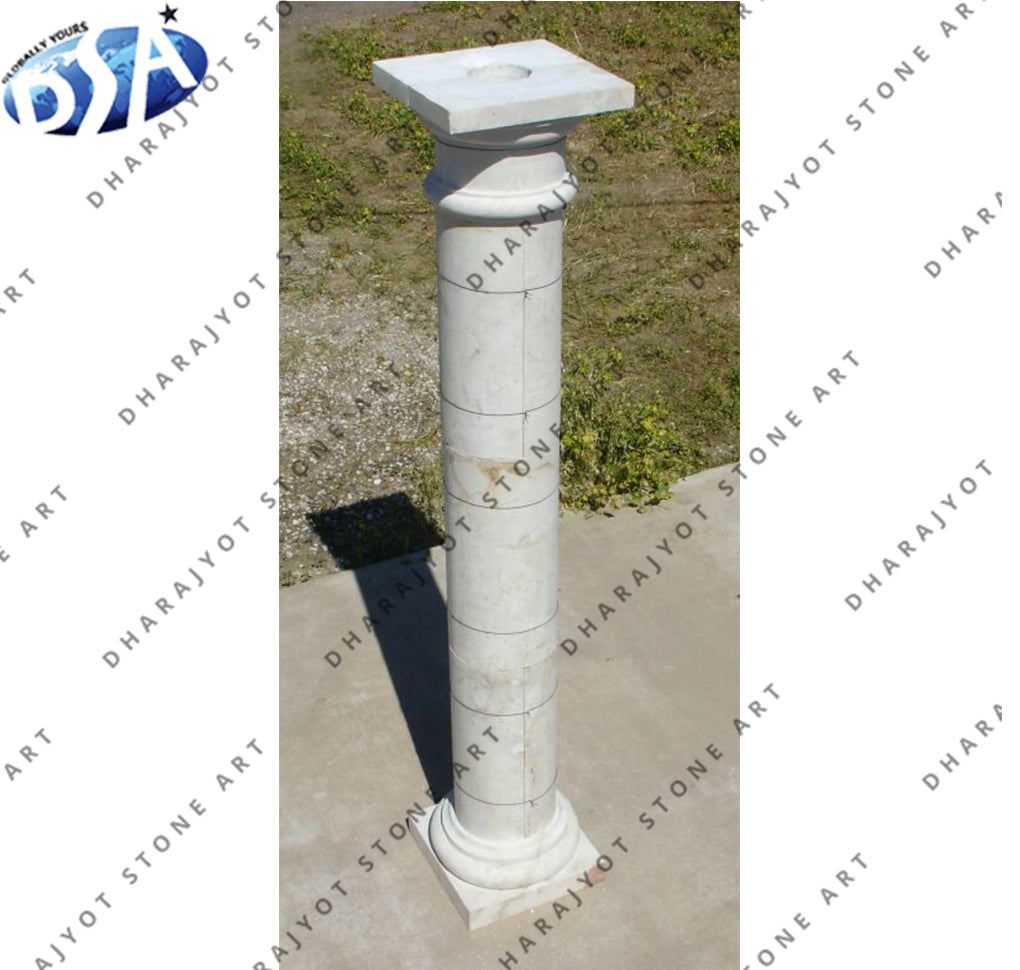 Outdoor Indoor Natural Carved Stone Column Pillar