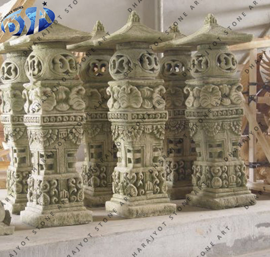 Hand Carved Exquisite Natural Stone Pillar