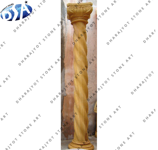 Indoor Decorative Greek Stone Columns Marble Pillar