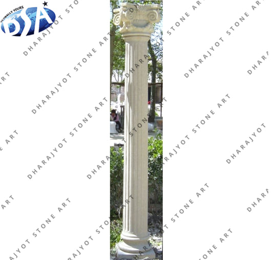Natural Stone Carved Decorative Marble Columns Pillar