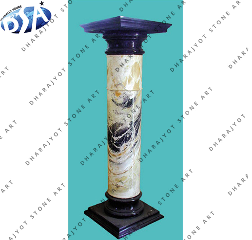 Garden Home Architectural Decorative Carved Stone Pillar