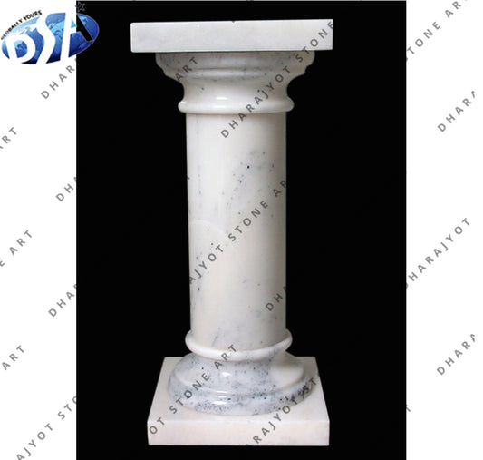 Natural White Home Decor Roman Marble Pillar