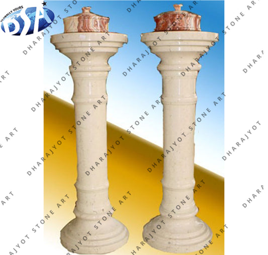 Temple Polished Stone Granite Pillar