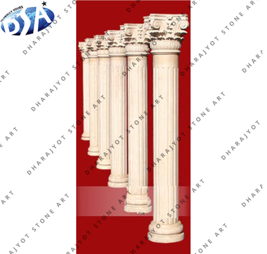Outdoor Garden Ornament Stone Columns Pillar