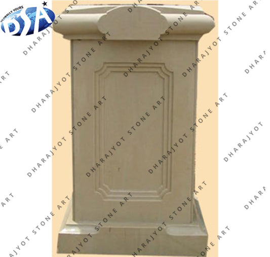 Decorative Marble Column Marble Pillar Pedestal Base