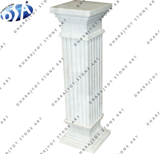 Square White Pillar