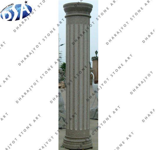 Luxury Castle Design Natural Stone Temple Door Decorative Pillar