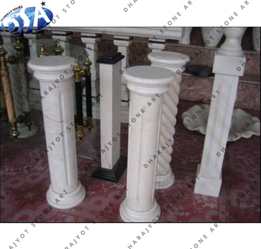 White Marble Decorative Pillar