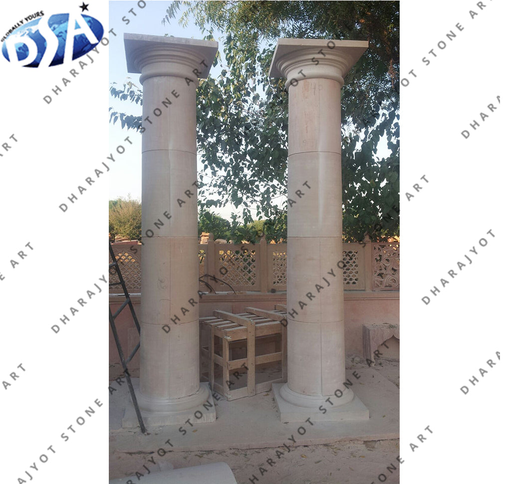 Custom Outdoor House Decorative Carved Column Pillar
