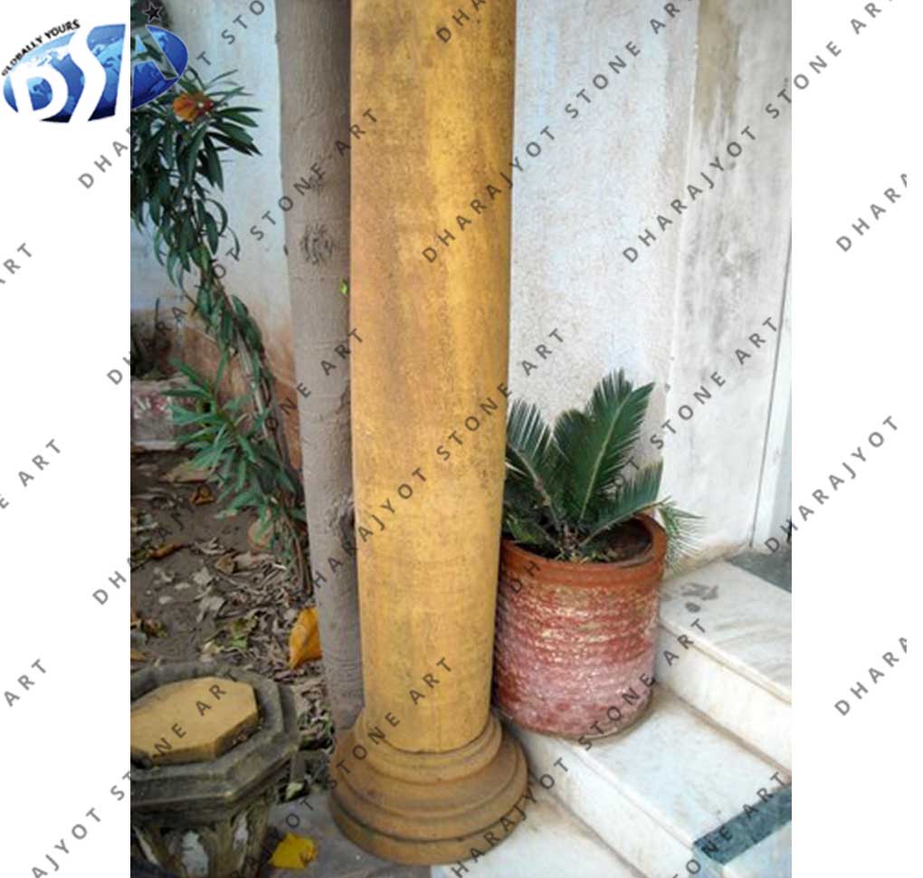 Home Decoration Stone Building Hand Carved Pillar