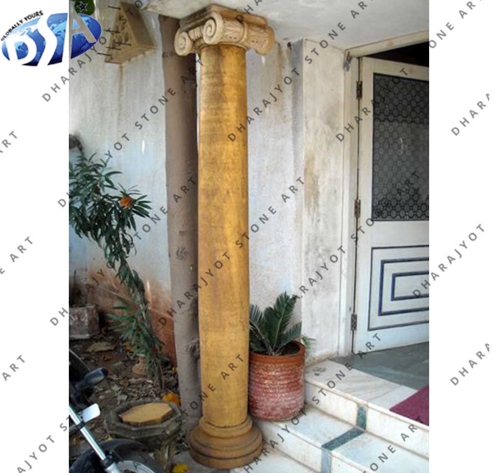 Home Decoration Stone Building Hand Carved Pillar