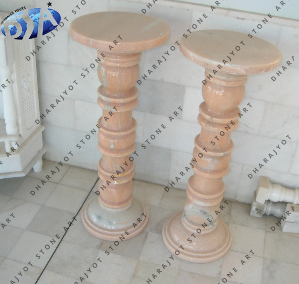 Natural Stone Round Marble Column Pillar