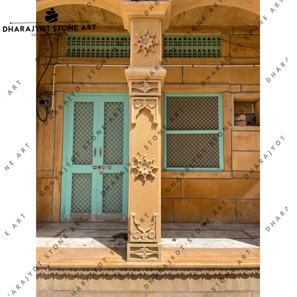 Yellow Jhodhpur Sandstone Pillars