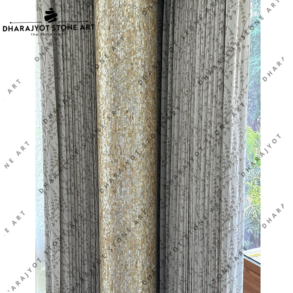 Elegant House Decorative Stone Column with Handcrafted Inlay Work