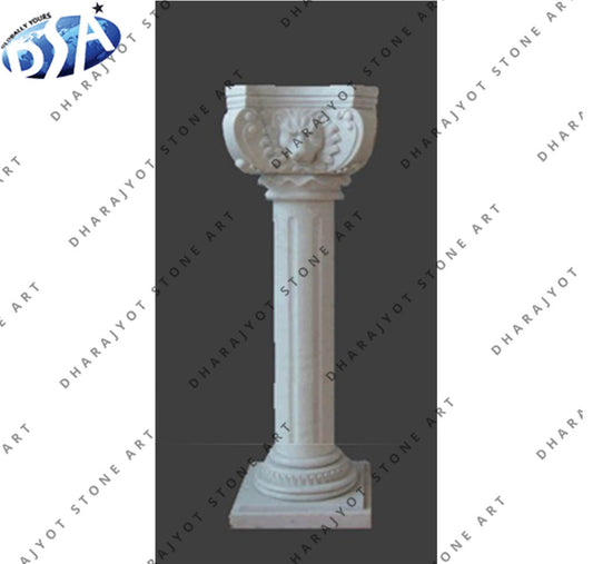White Marble Stone Classical Pedestals & Plinths Pillar