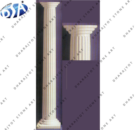 Hand Carved Marble Gate Column Pillar Design