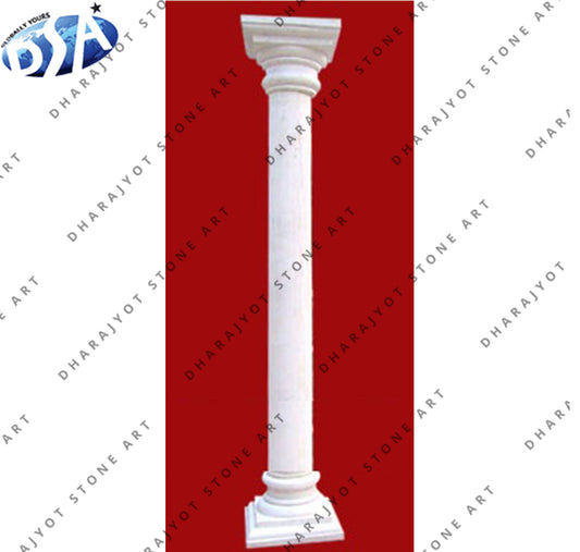 Hand Carved Polished Italy Marble Column Pillars