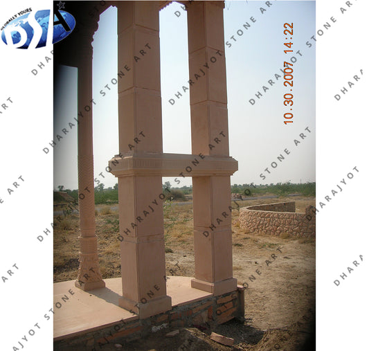 Roman Decorative Stone Exterior Columns Outdoor Pillar