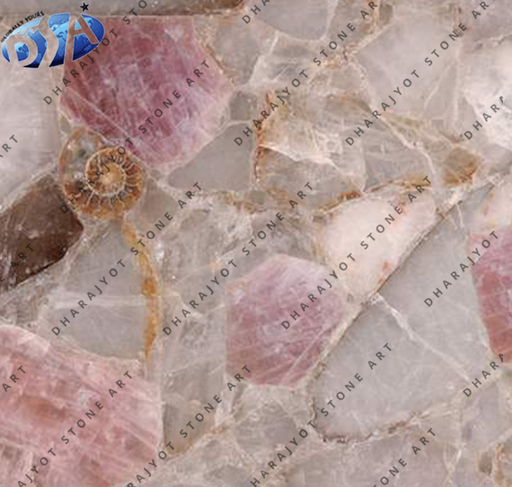 Natural Light Pink Rose Quartz Semi Precious Stone