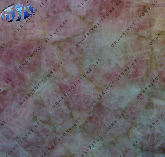 Pink Gemstone Crystal Rose Quartz Semi Precious Stone