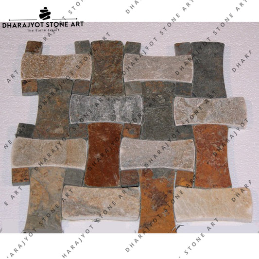 Natural Slate Cultured Stone Regular Mosaic