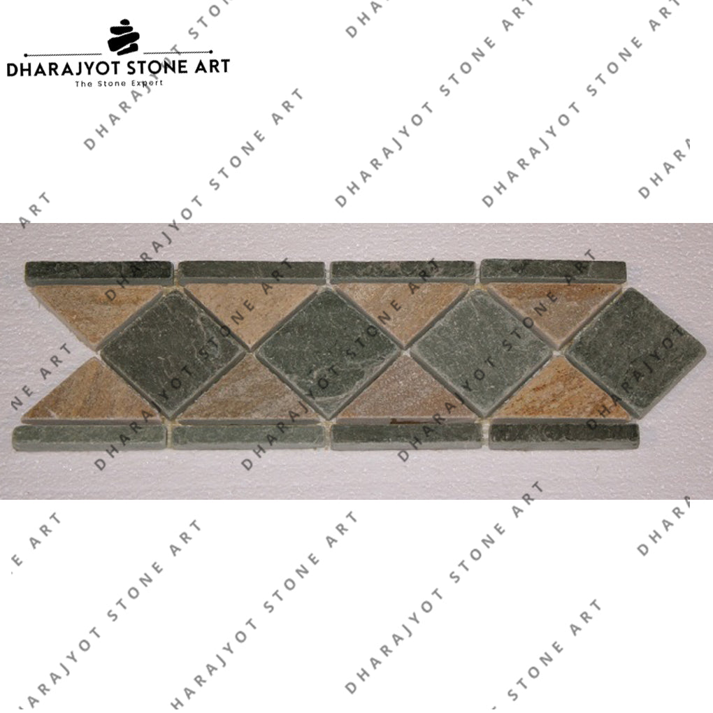 Dark Green Natural Stone Regular Mosaic