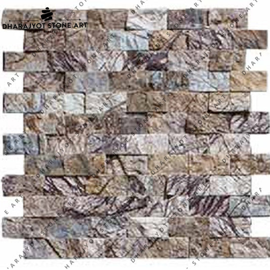 New Rusty Stone Rock And Split Mosaic