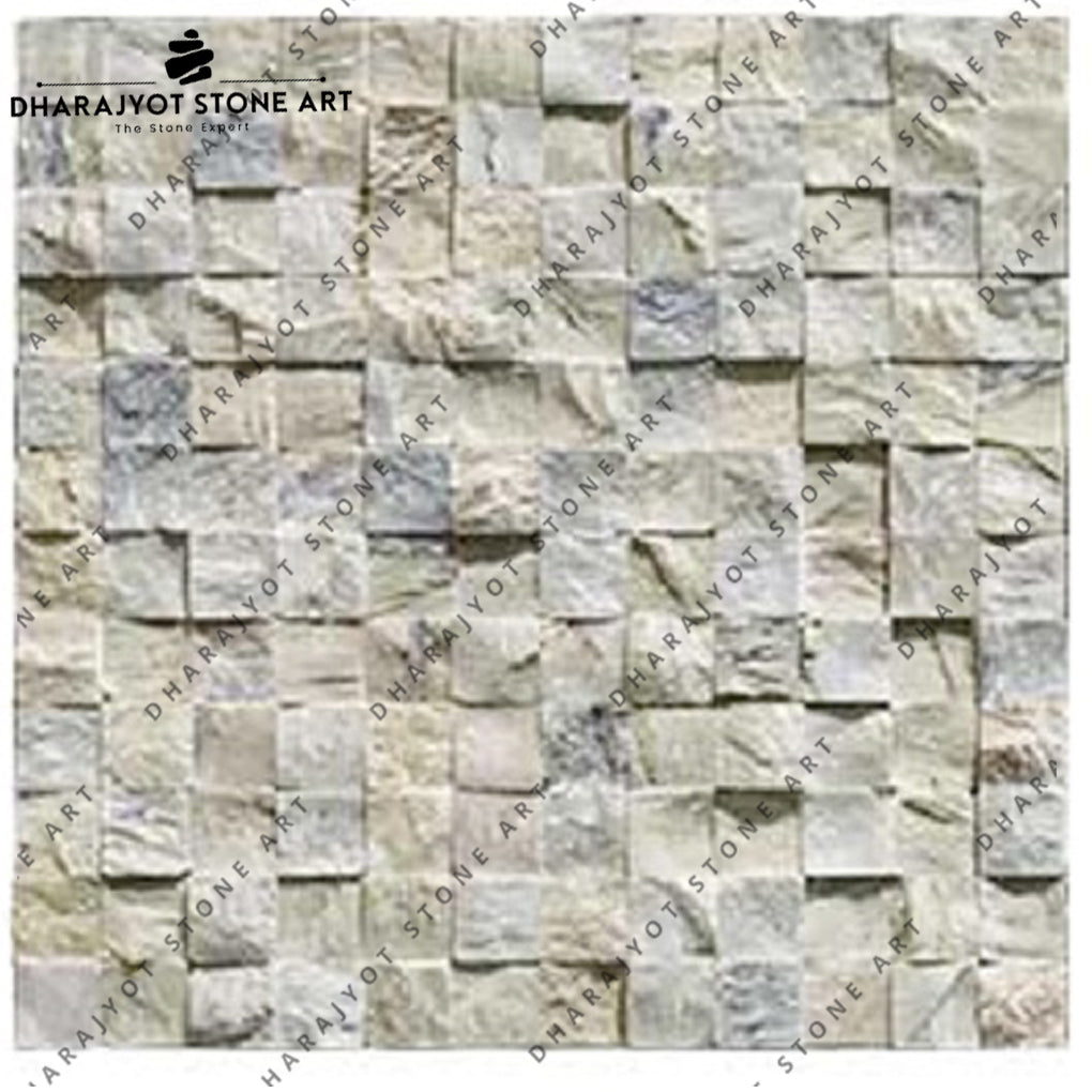High Quality Limestone Rock And Split Mosaic