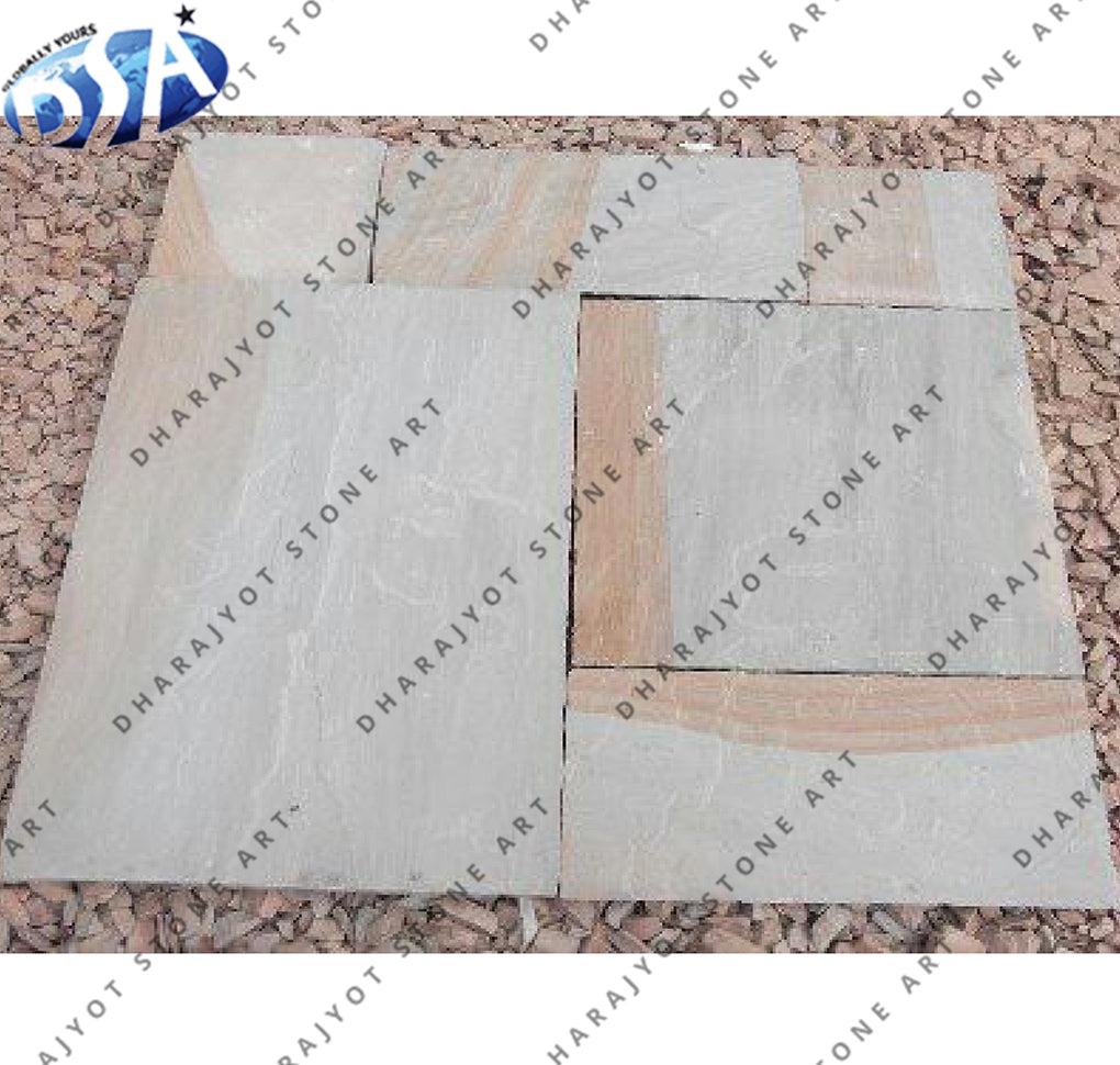 Indian York Buff Sandstone Landscaping Slabs