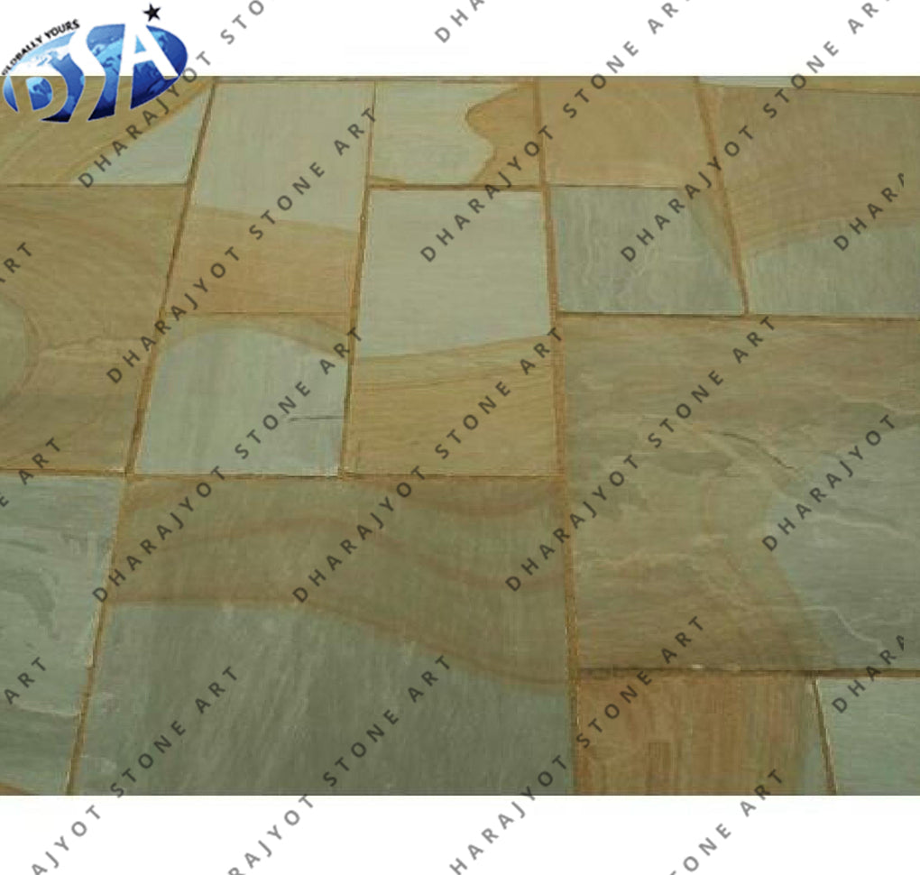 Indian York Buff Sandstone Landscaping Slabs