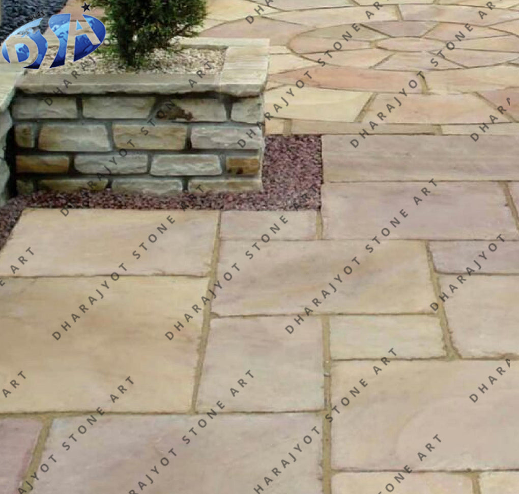 Raj Green Indian Sandstone Paving Tiles