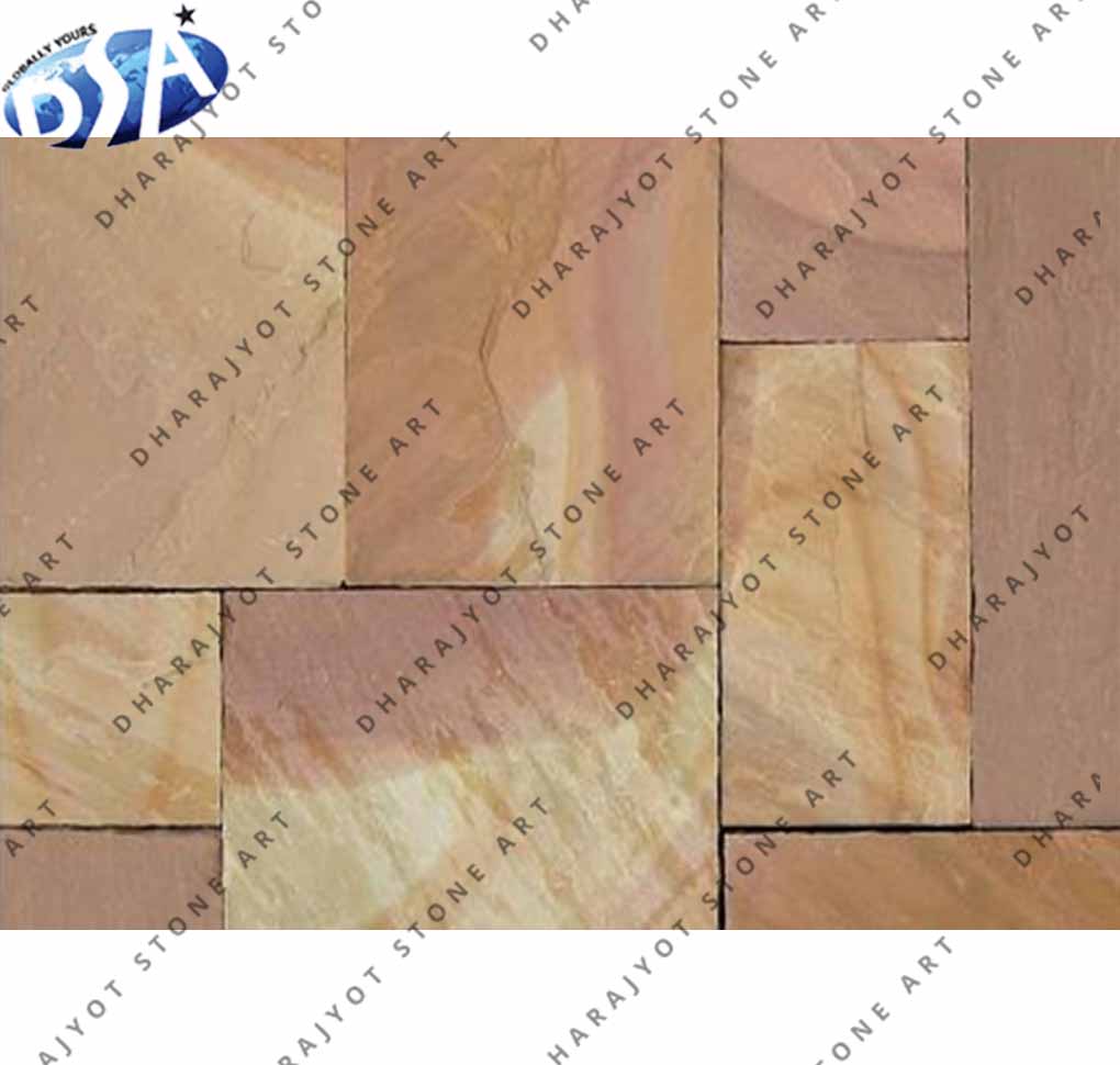 Yellow Outdoor Natural Buff Sandstone Tiles