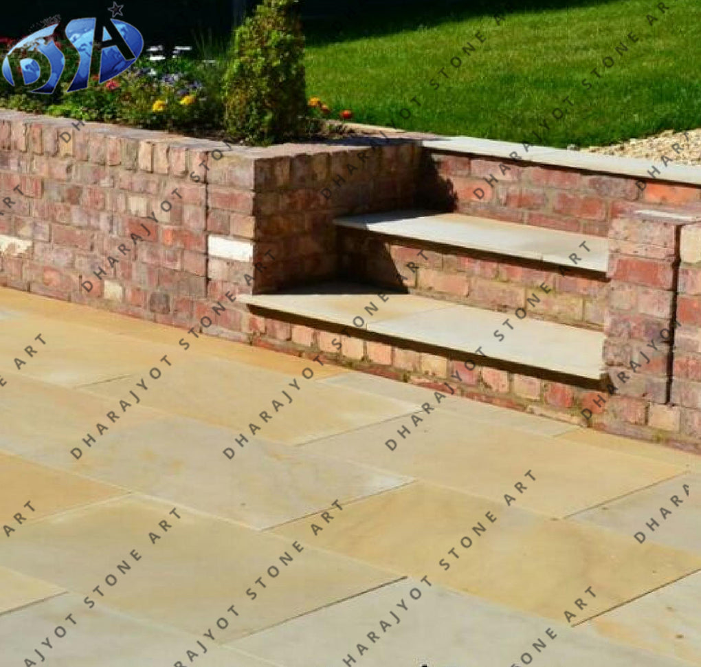 Lalitpur Yellow Sandstone Landscaping Tiles