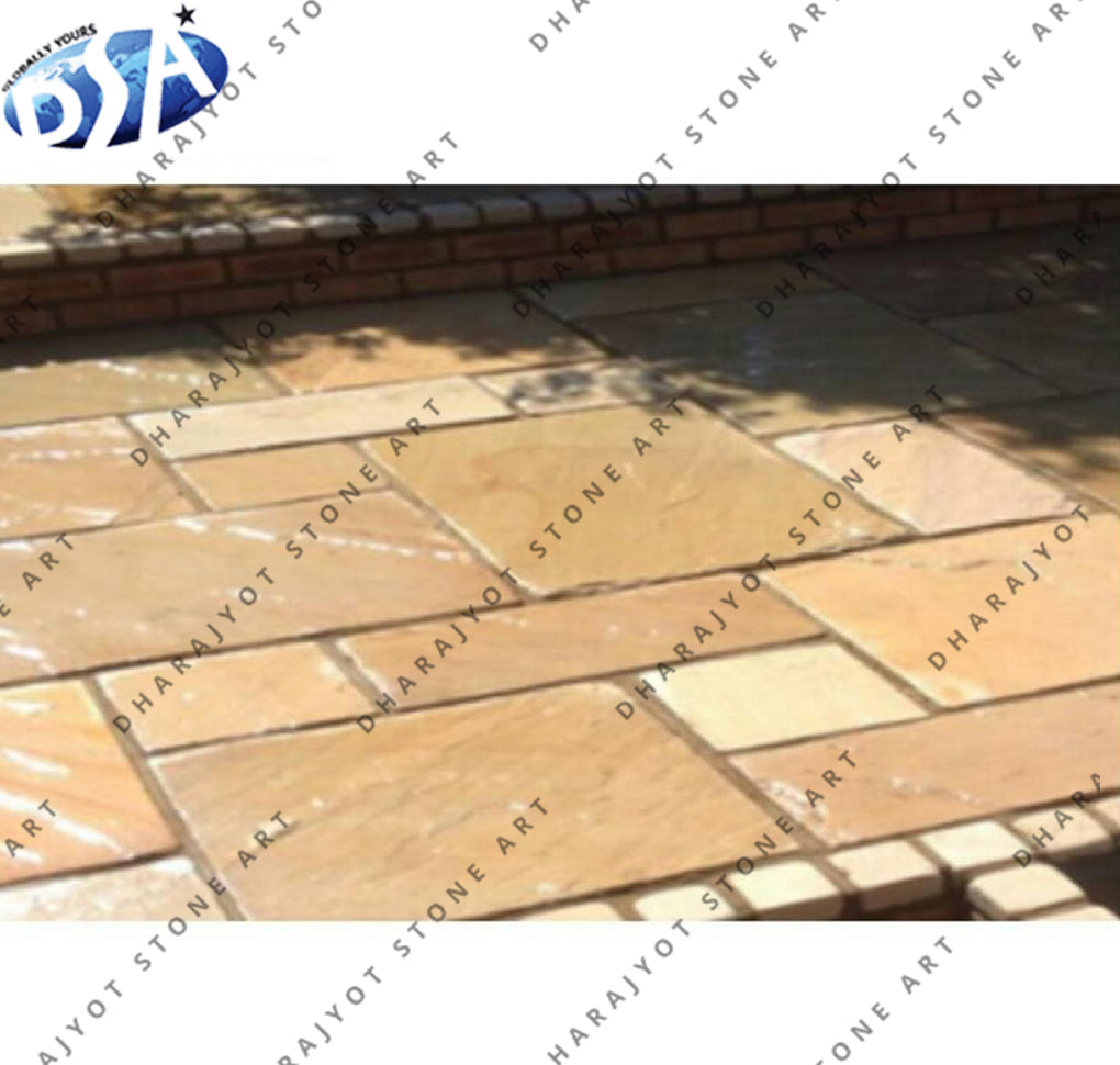Lalitpur Yellow Sandstone Landscaping Tiles