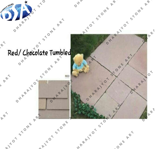 Red Chocolate Mandana Sandstone Tiles