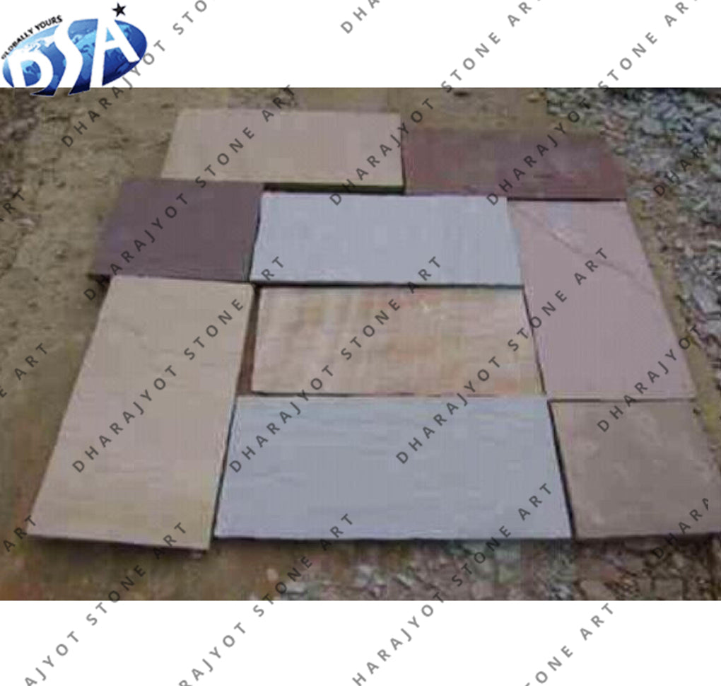 Multi Color Sandstone Garden Landscaping Tiles