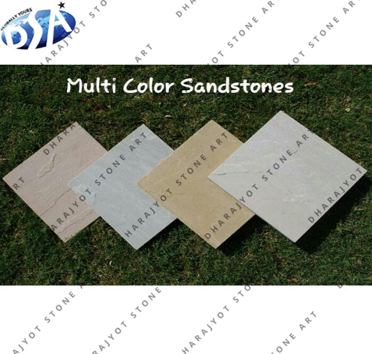 Multi Color Sandstone Garden Landscaping Tiles