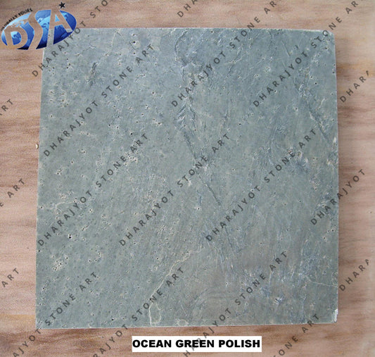 Ocean Green Polish Natural Slate
