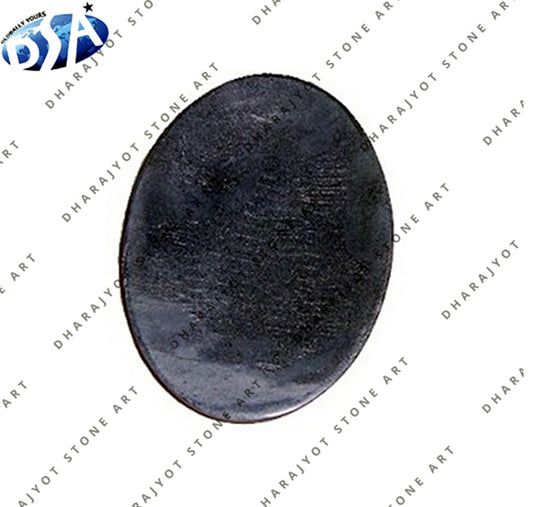 Black Stone Oval Shap Bathroom Soap Holder Dish