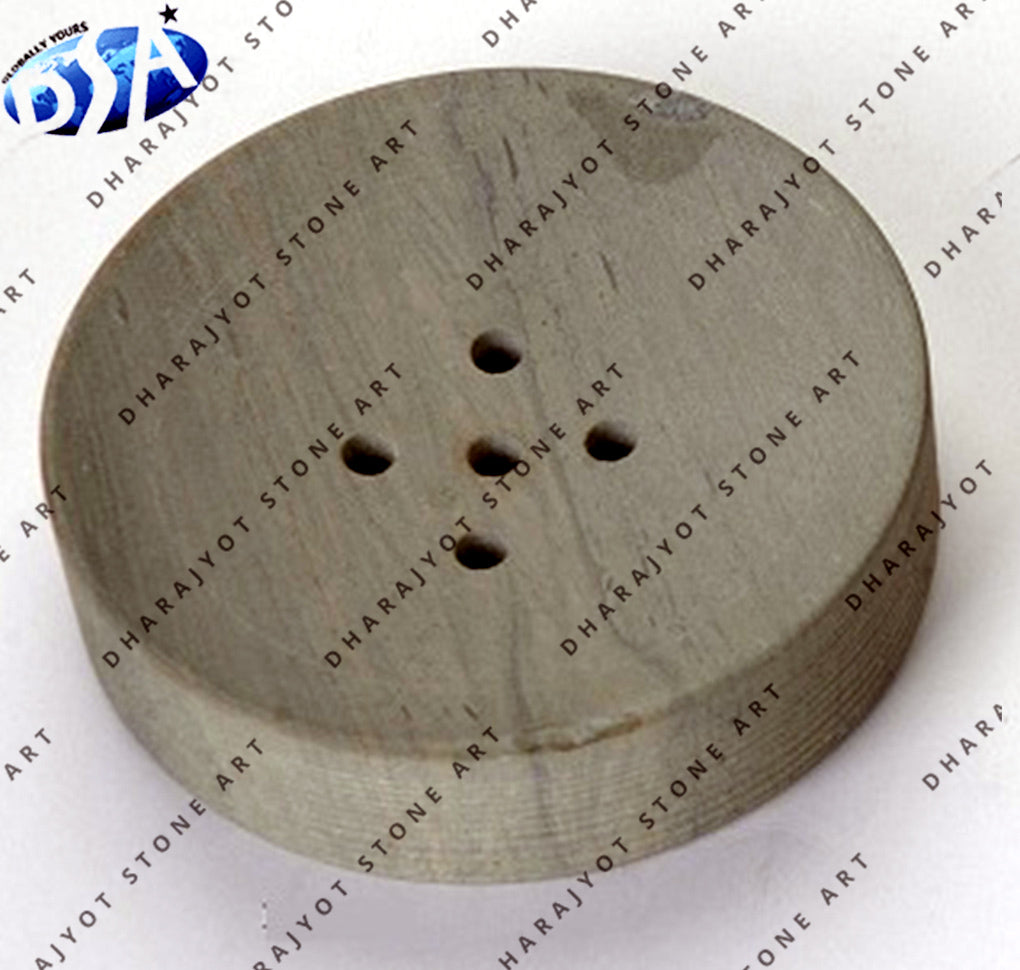 Round Shape Grey Stone Soapdish