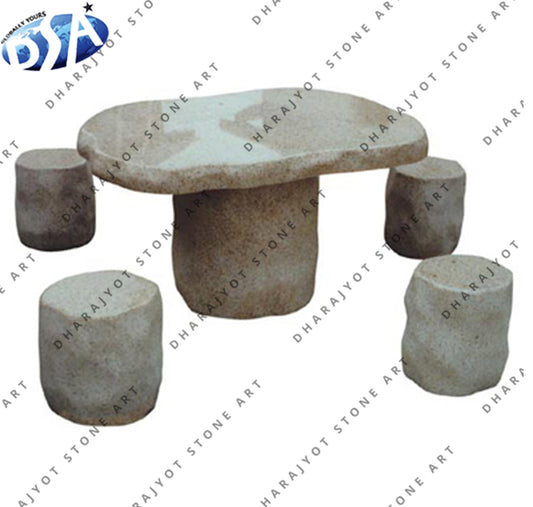 Natural Granite Stone Garden Table