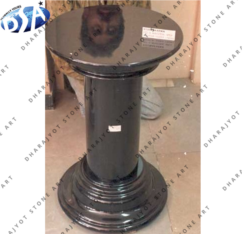 Black Marble Pedestal Table