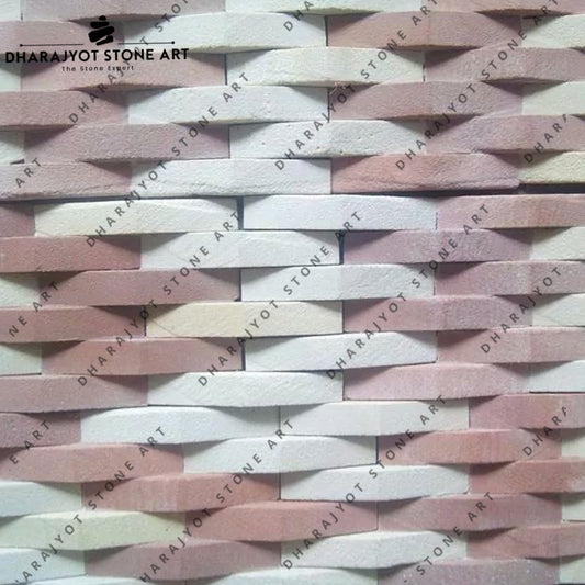 Home Interior Stone Wall Panel Tapered Mosaic