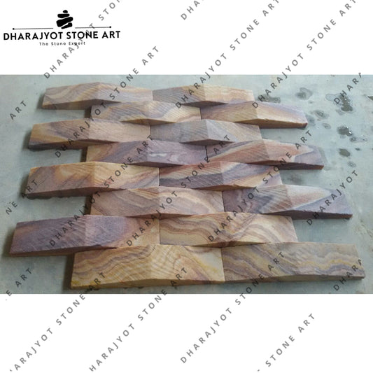 Sandstone Wall Panel Tapered Mosaic
